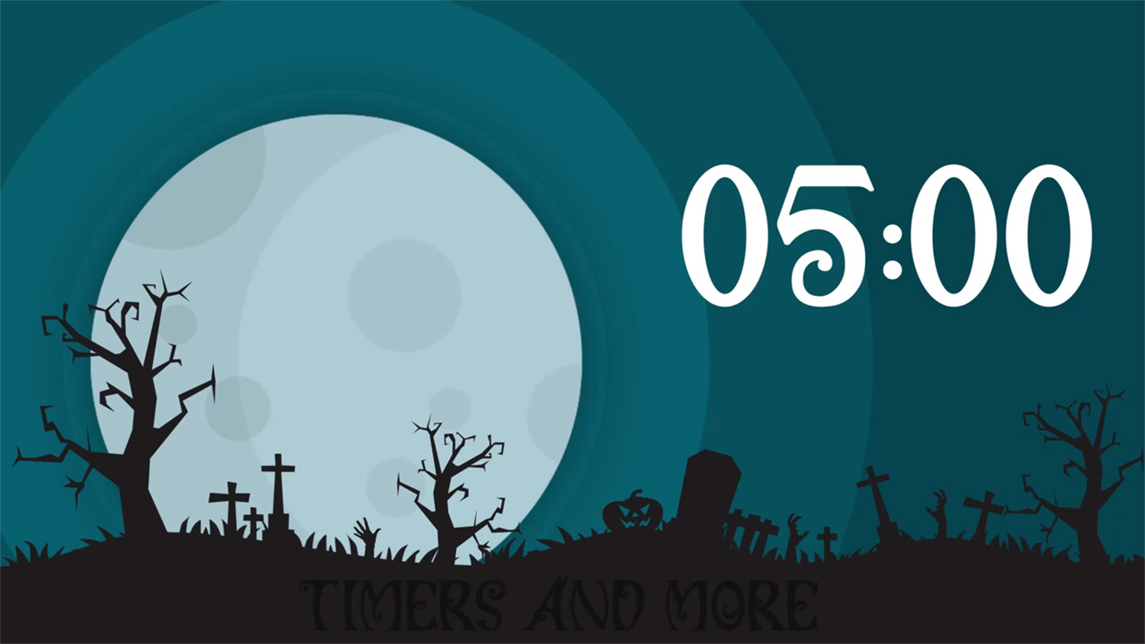 5 minute classroom timer halloween